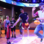 Brook & Robin Lopez Visit NBA Experience on Halloween